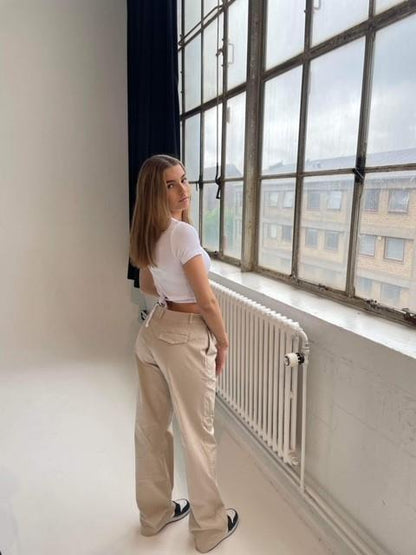 Viva canvas trousers – beige
