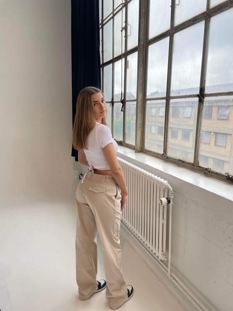 Viva canvas trousers – beige