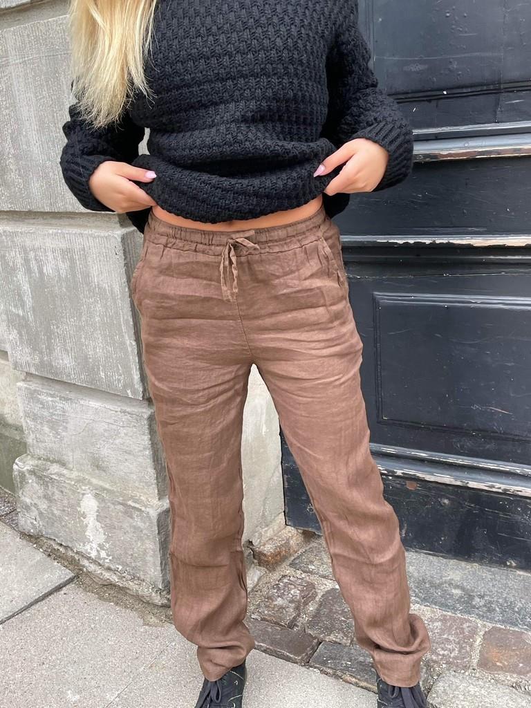 Aino linen pants - brown