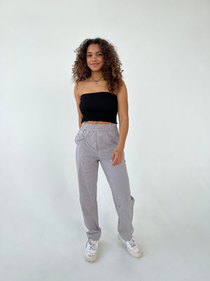 Zuri pants with stripes - Blue/beige