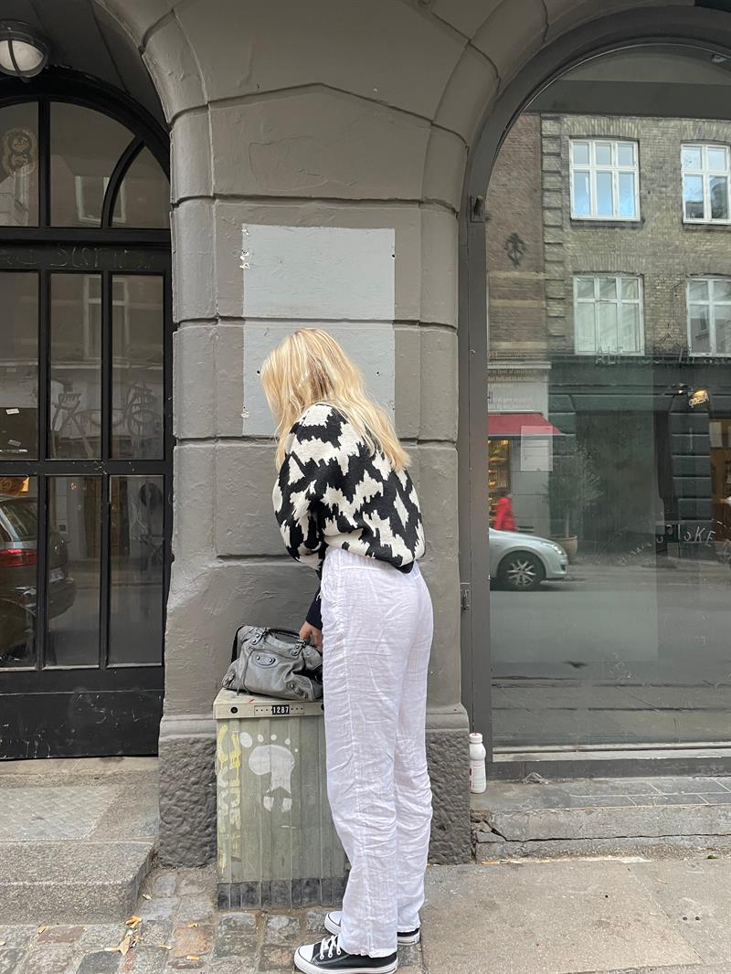 Aino linen pants - white