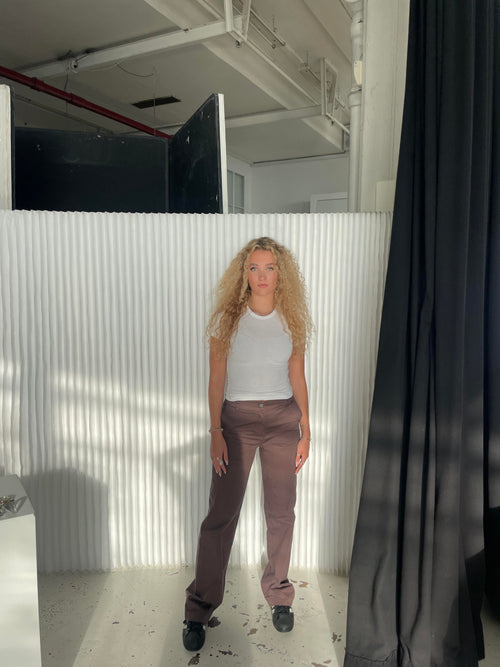 Willa canvas pants - Brown