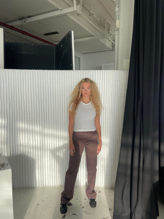 Willa canvas pants - Brown