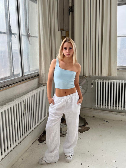 Signe linen pants - white