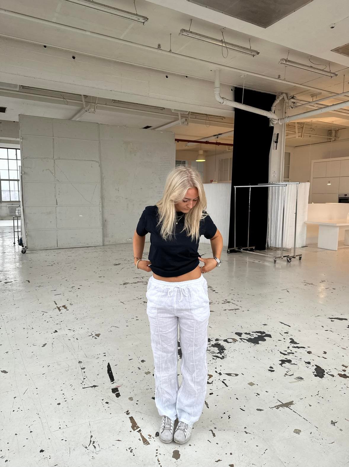 Signe linen pants - white