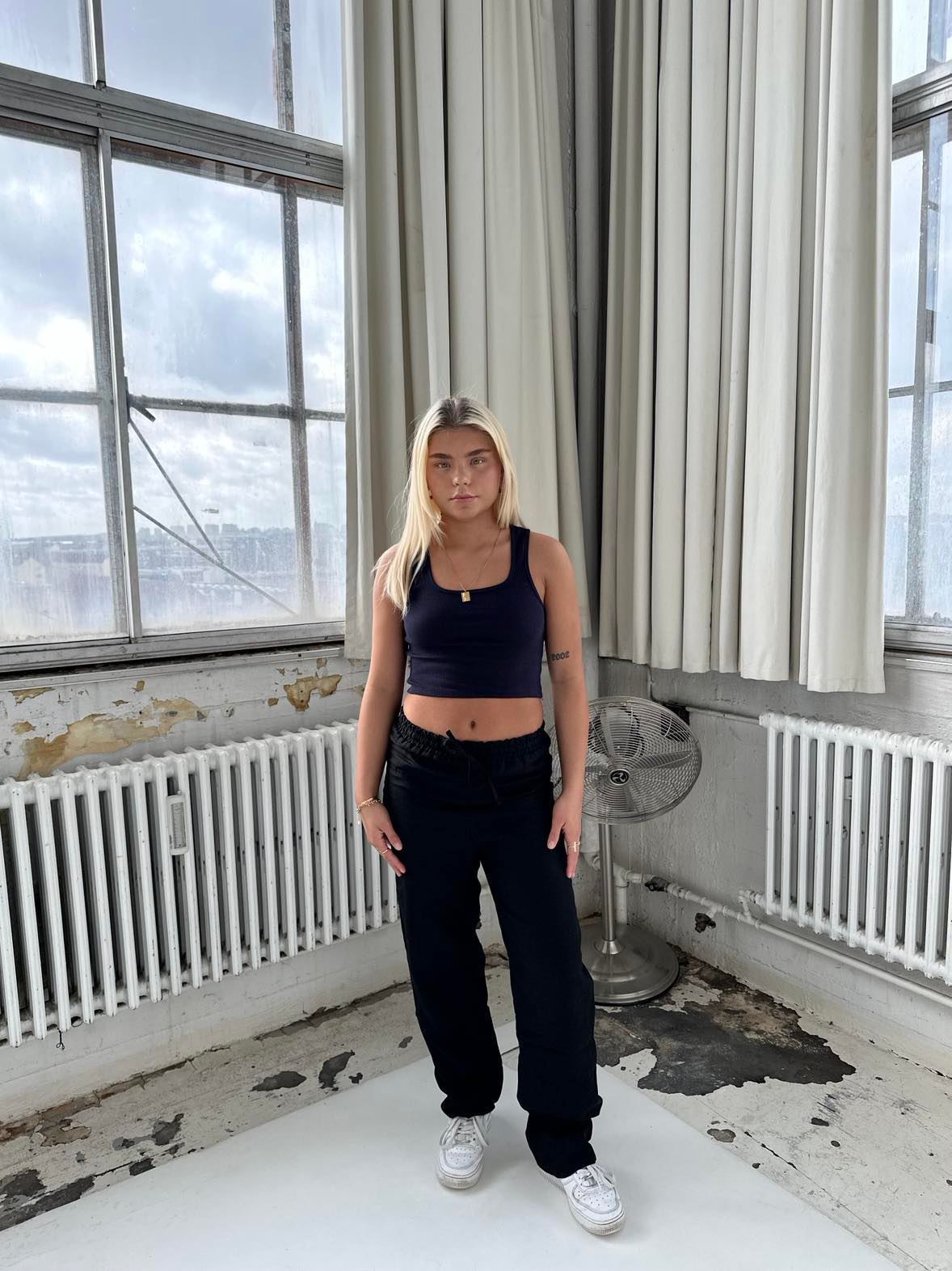 Matilde w linen pants - Black