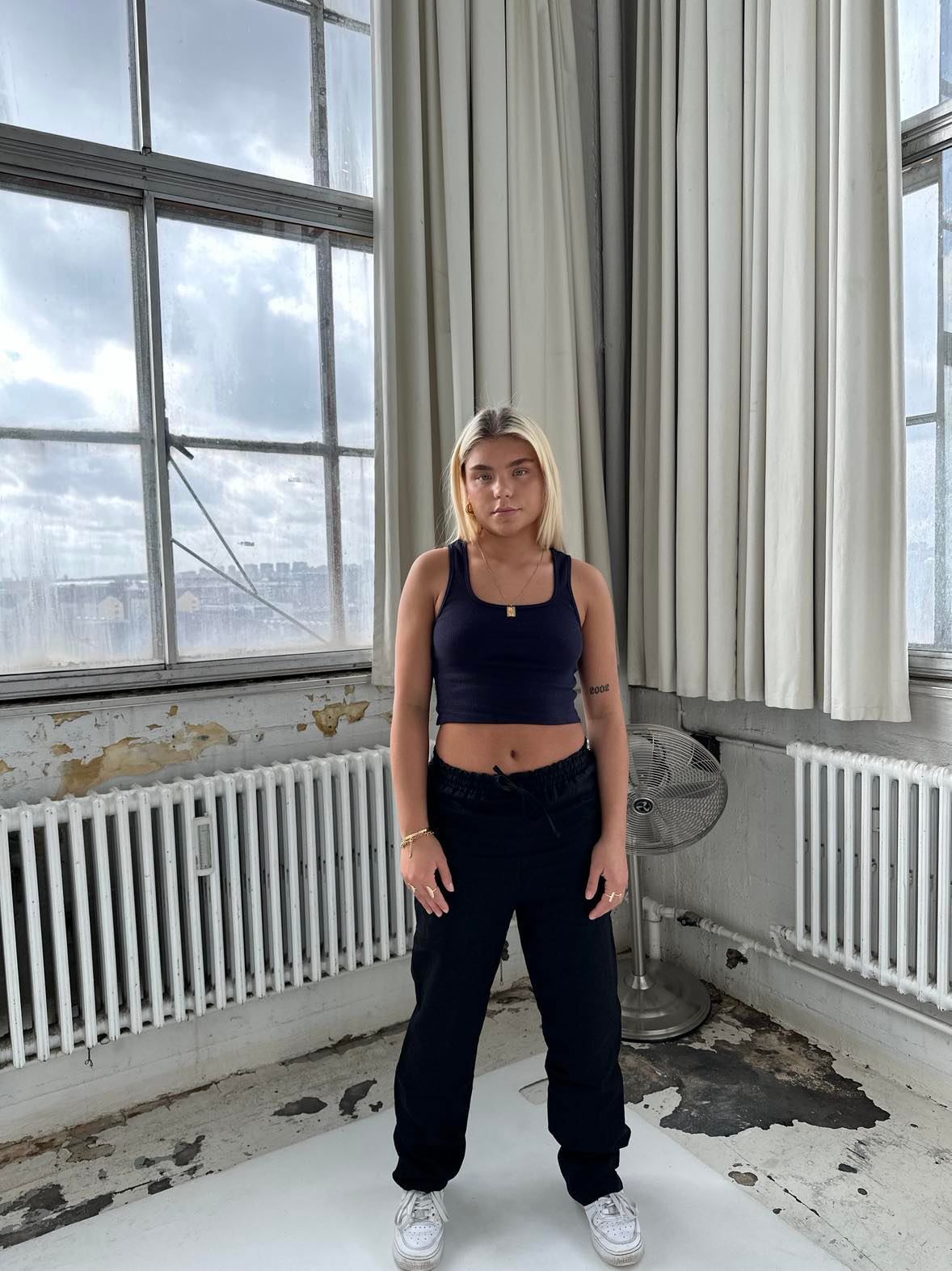 Matilde w linen pants - Black