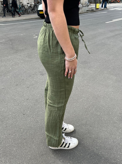 Gaia linen pants - Khaki