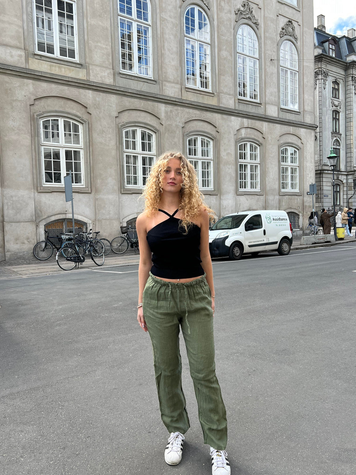Gaia linen pants - Khaki