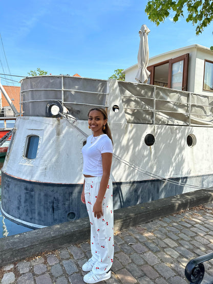 Sabira pants - White with cherries