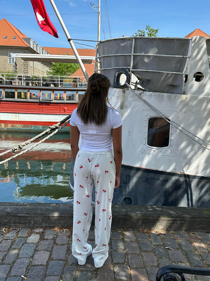 Sabira pants - White with cherries