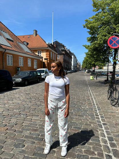 Sabira pants - White with cherries