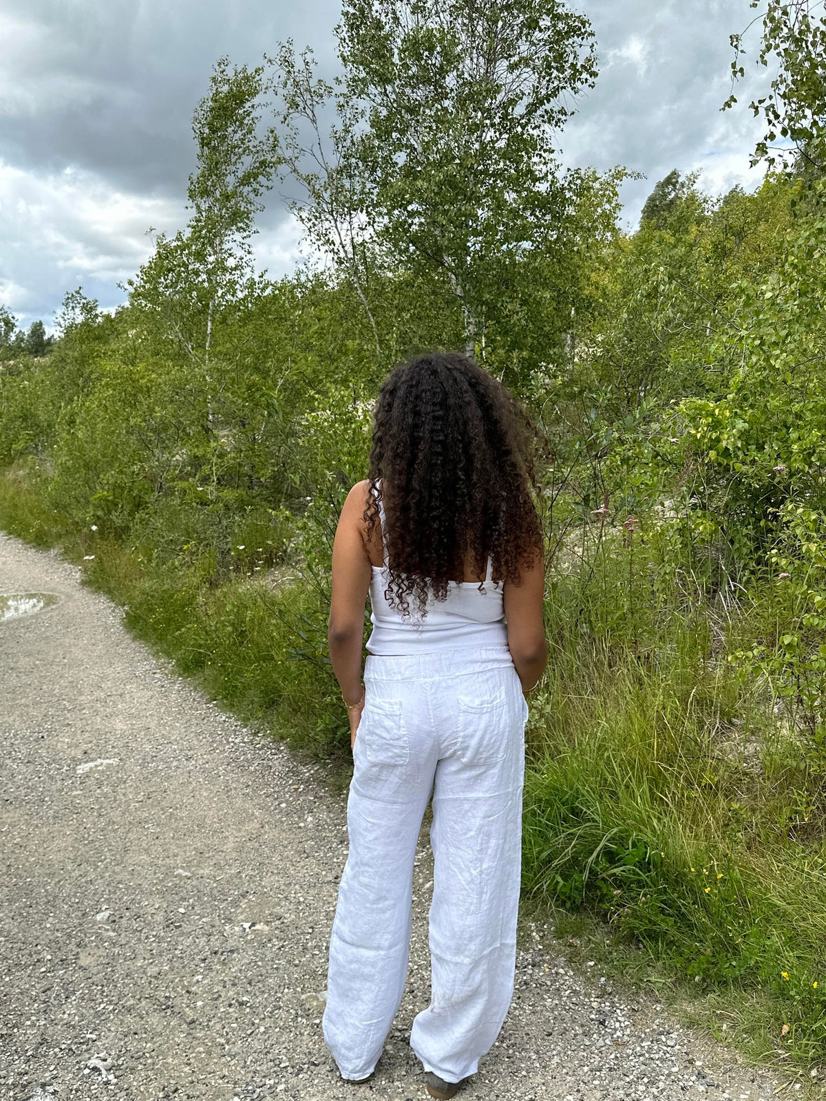 Maluca linen pants - white