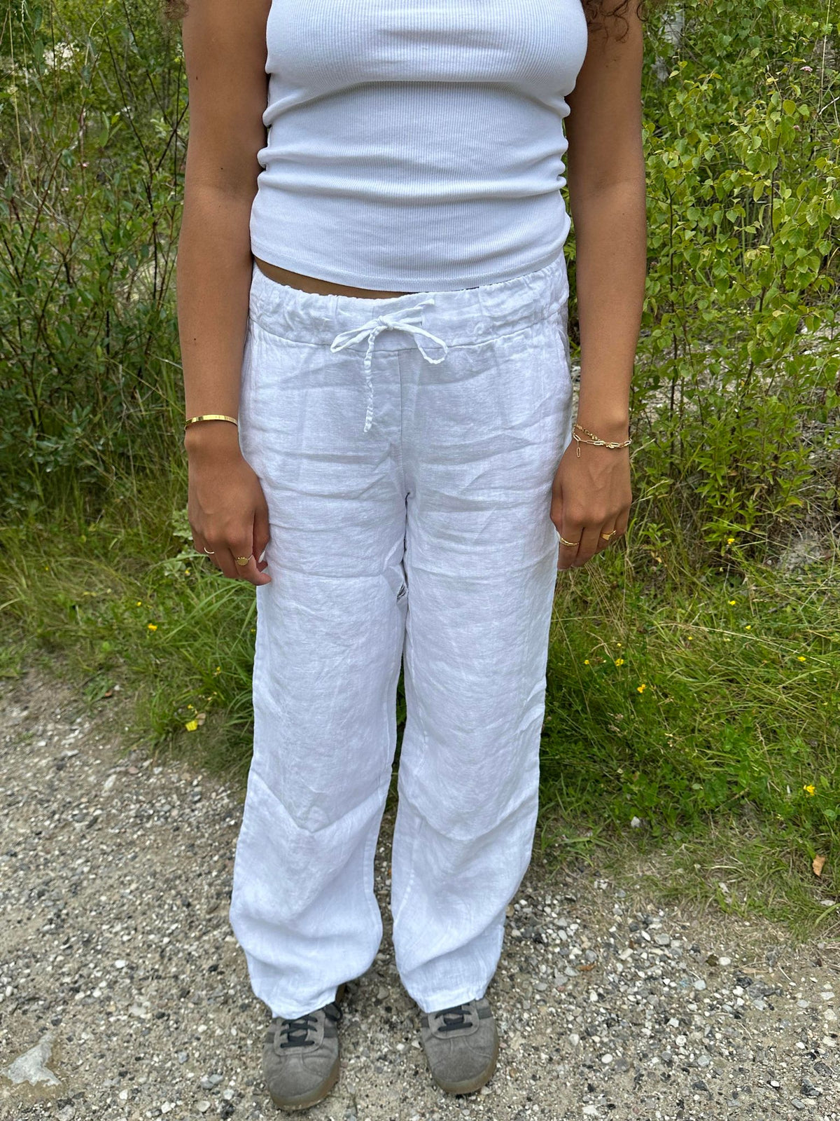 Maluca linen pants - white