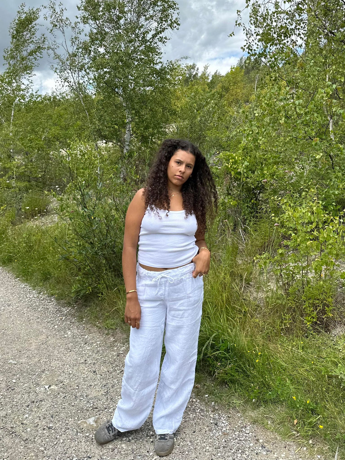 Maluca linen pants - white