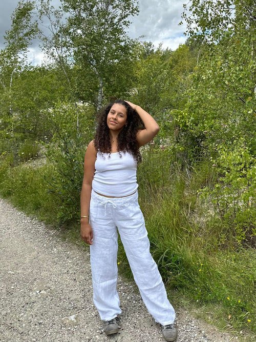 Maluca linen pants - white