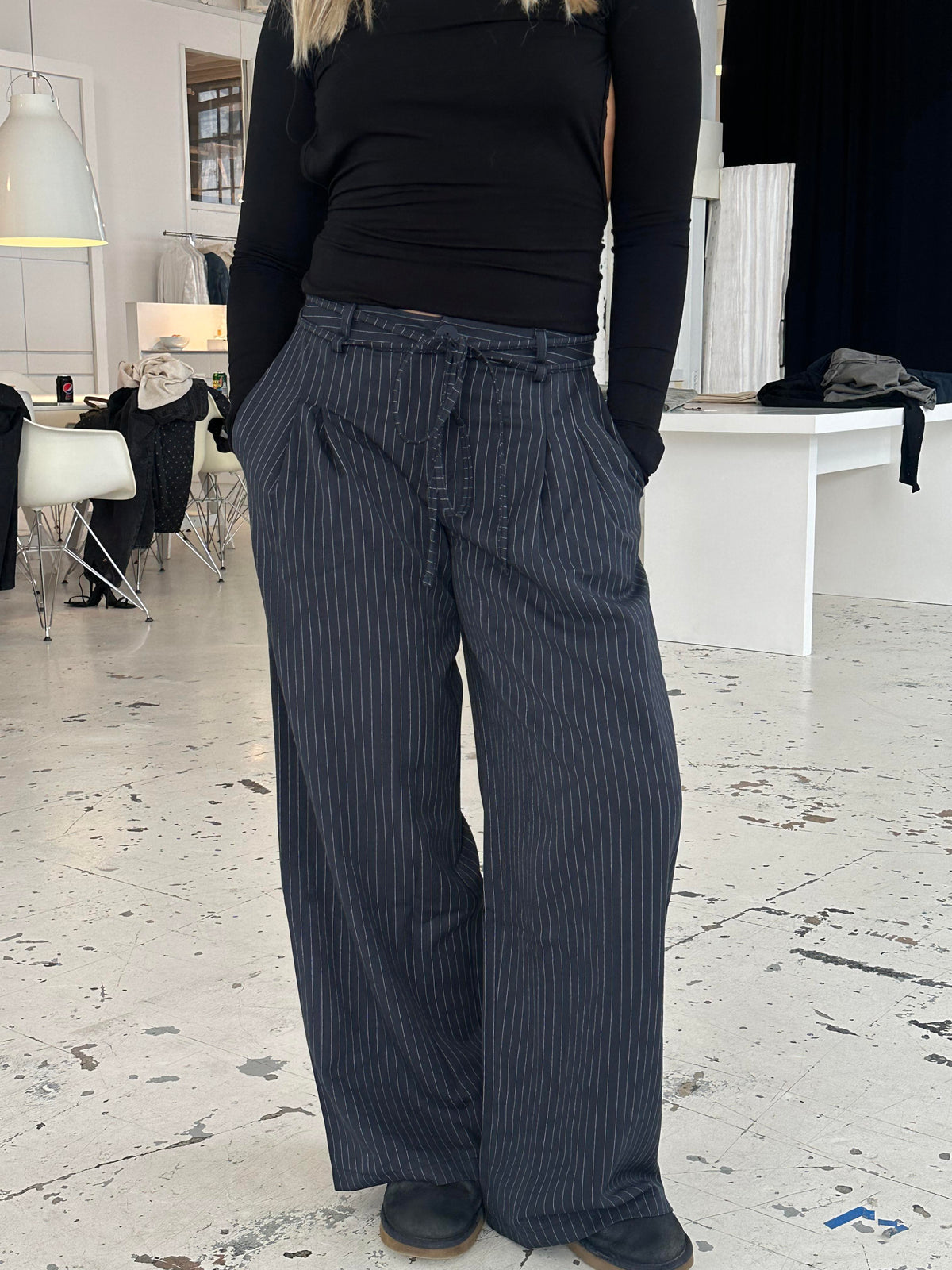 Atoniette pants with drawstring - Navy
