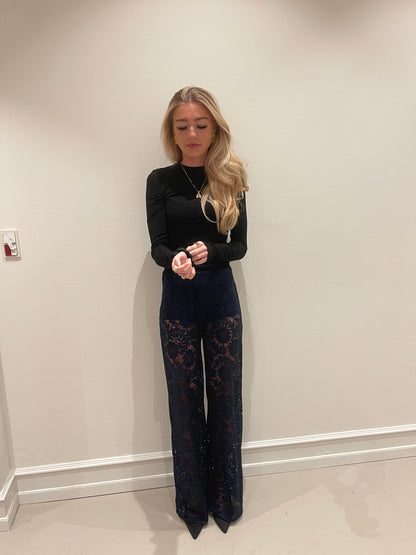 Marla lace pants - Navy