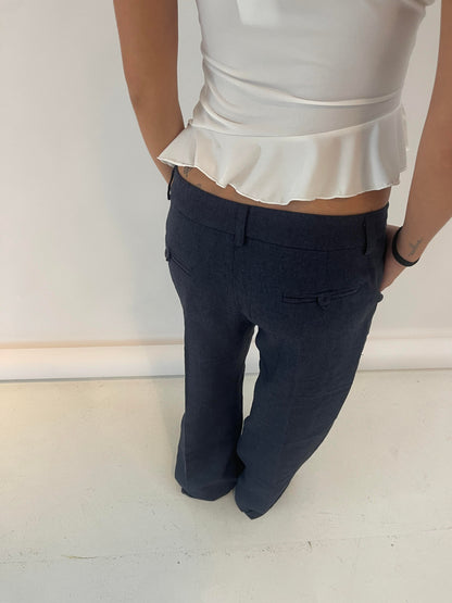 Herringbone pants - Navy