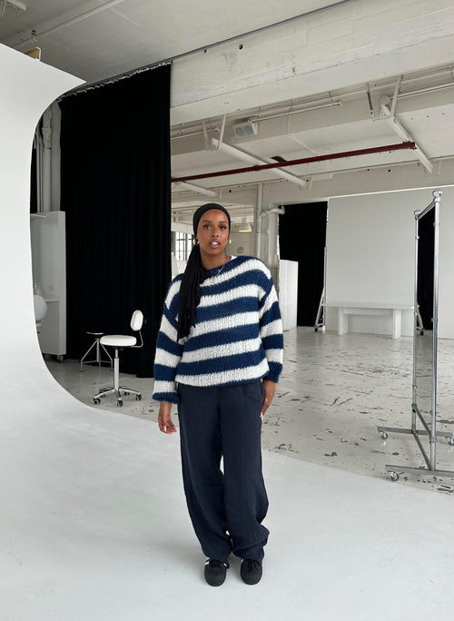 Maluca linen pants - Navy