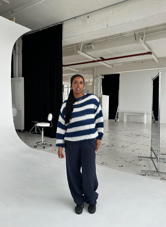 Maluca linen pants - Navy