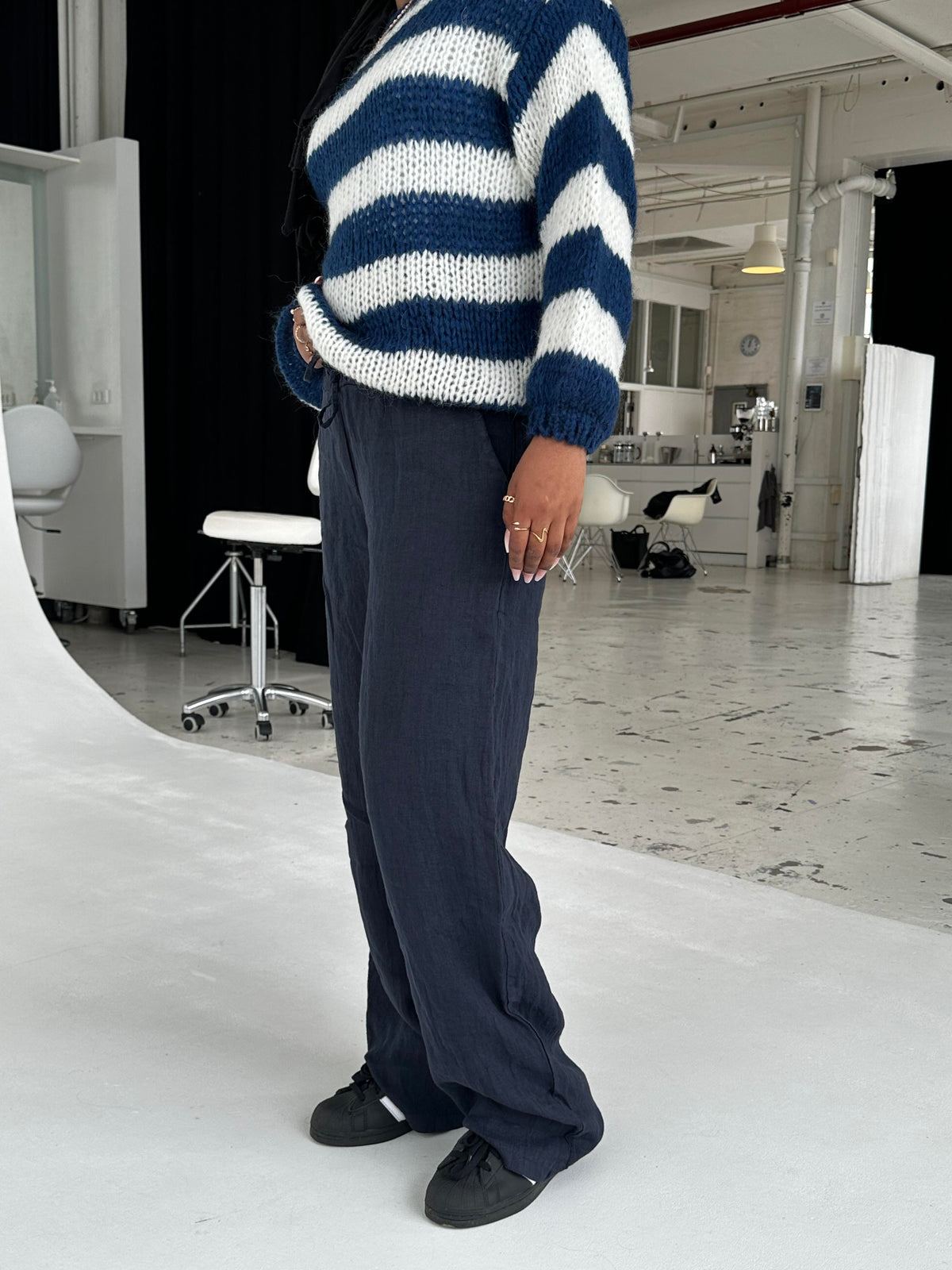 Maluca linen pants - Navy