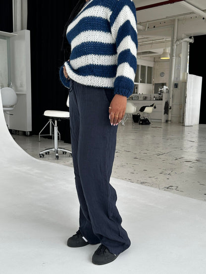 Maluca linen pants - Navy