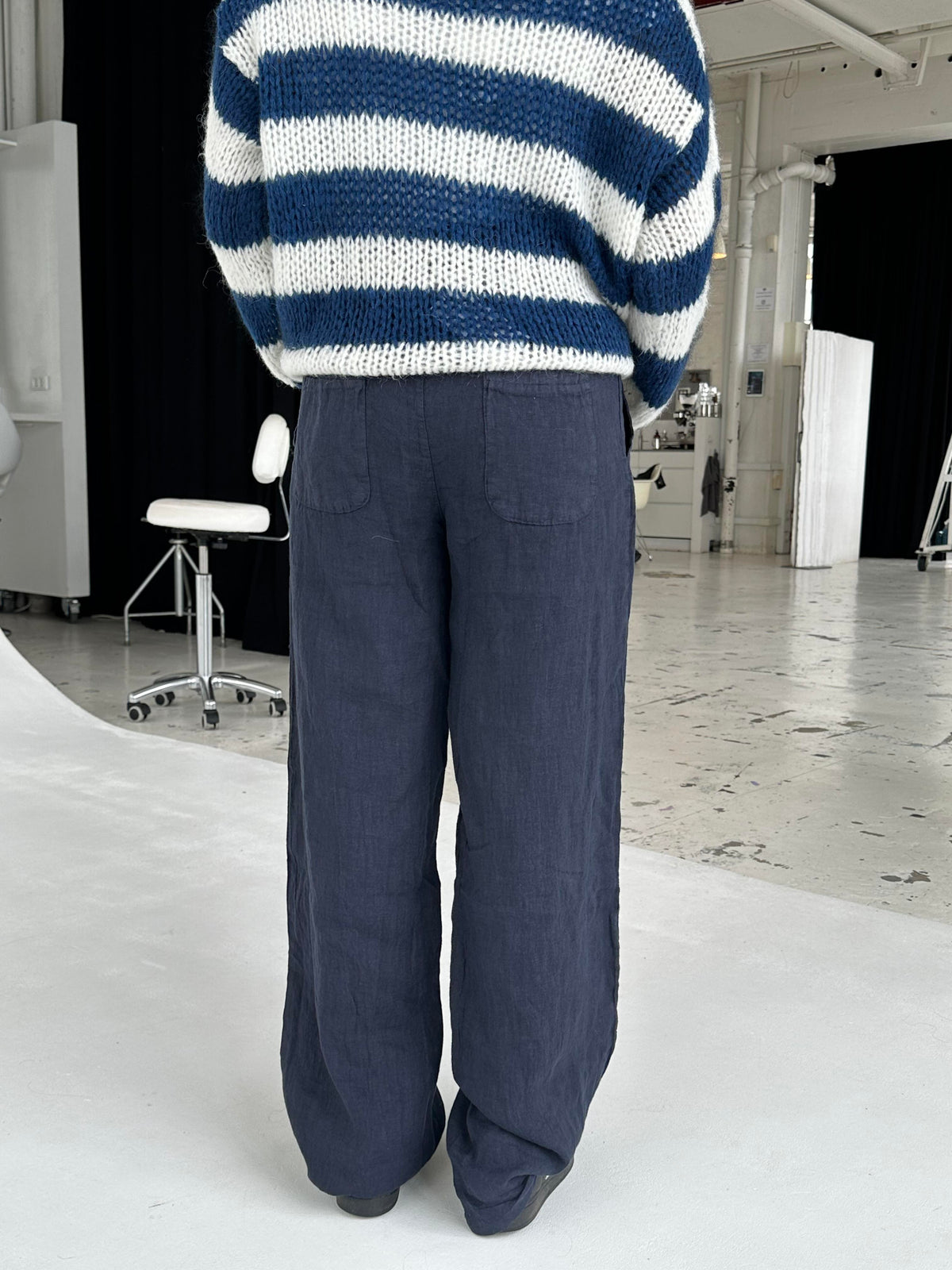 Maluca linen pants - Navy