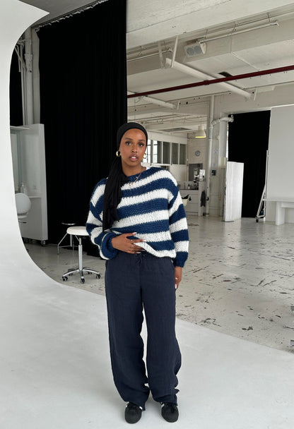 Maluca linen pants - Navy
