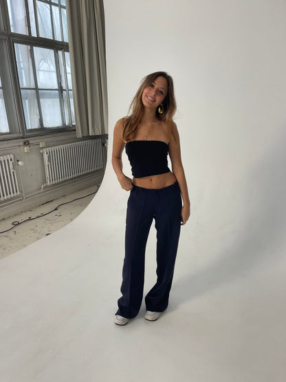 Britney low waisted suit pants - Navy