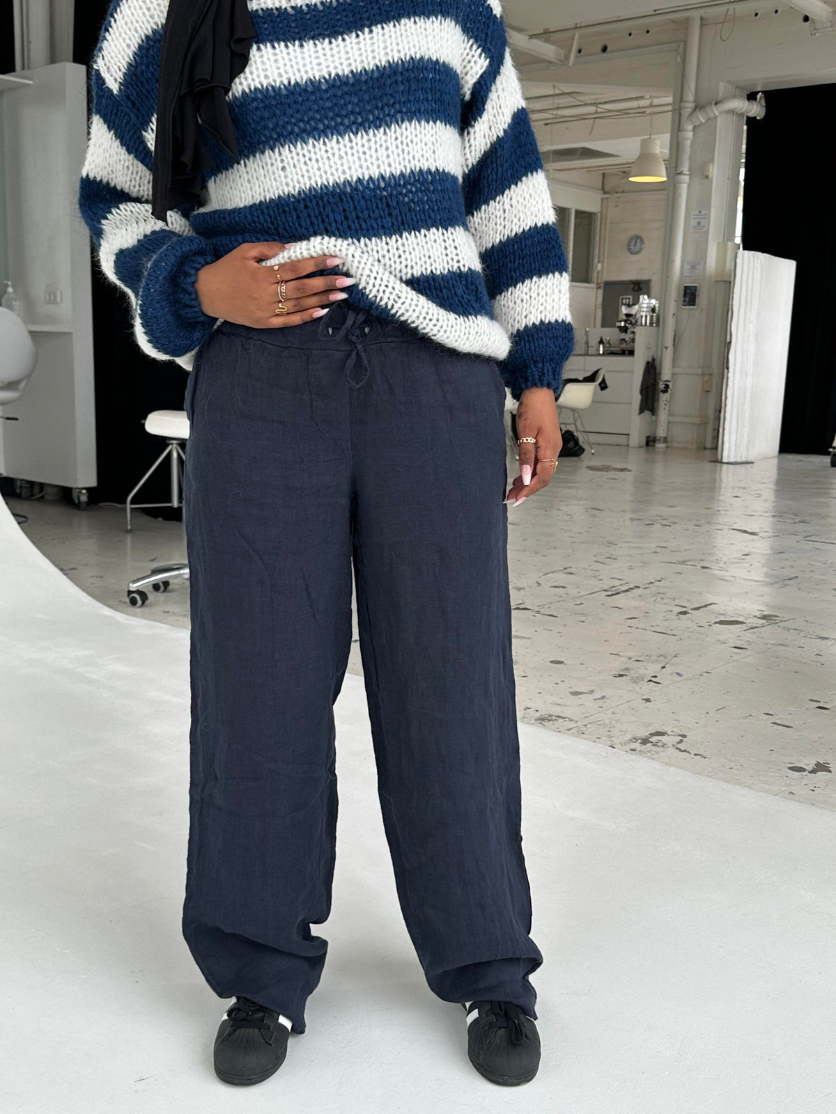 Maluca linen pants - Navy