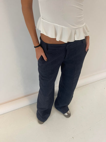 Herringbone pants - Navy