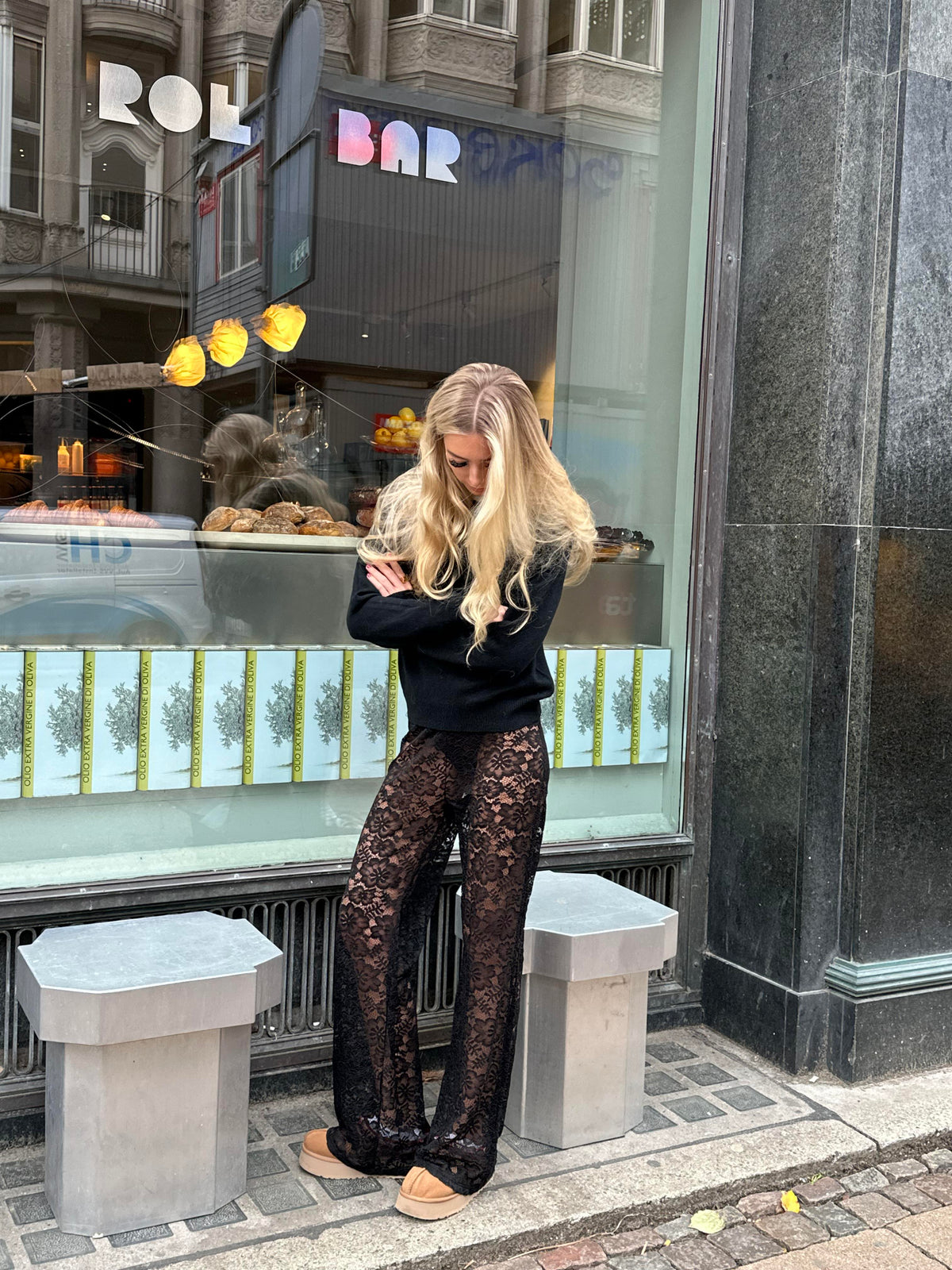 Marla lace pants without undershorts - Black