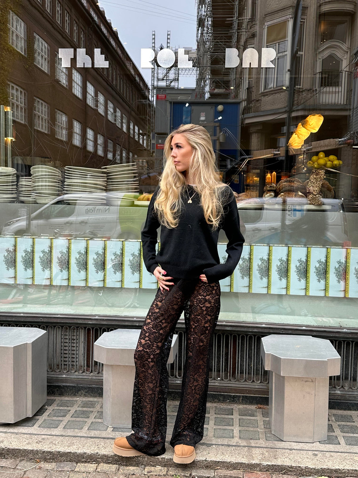 Marla lace pants without undershorts - Black