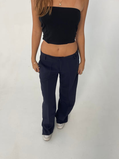 Britney low waisted suit pants - Navy
