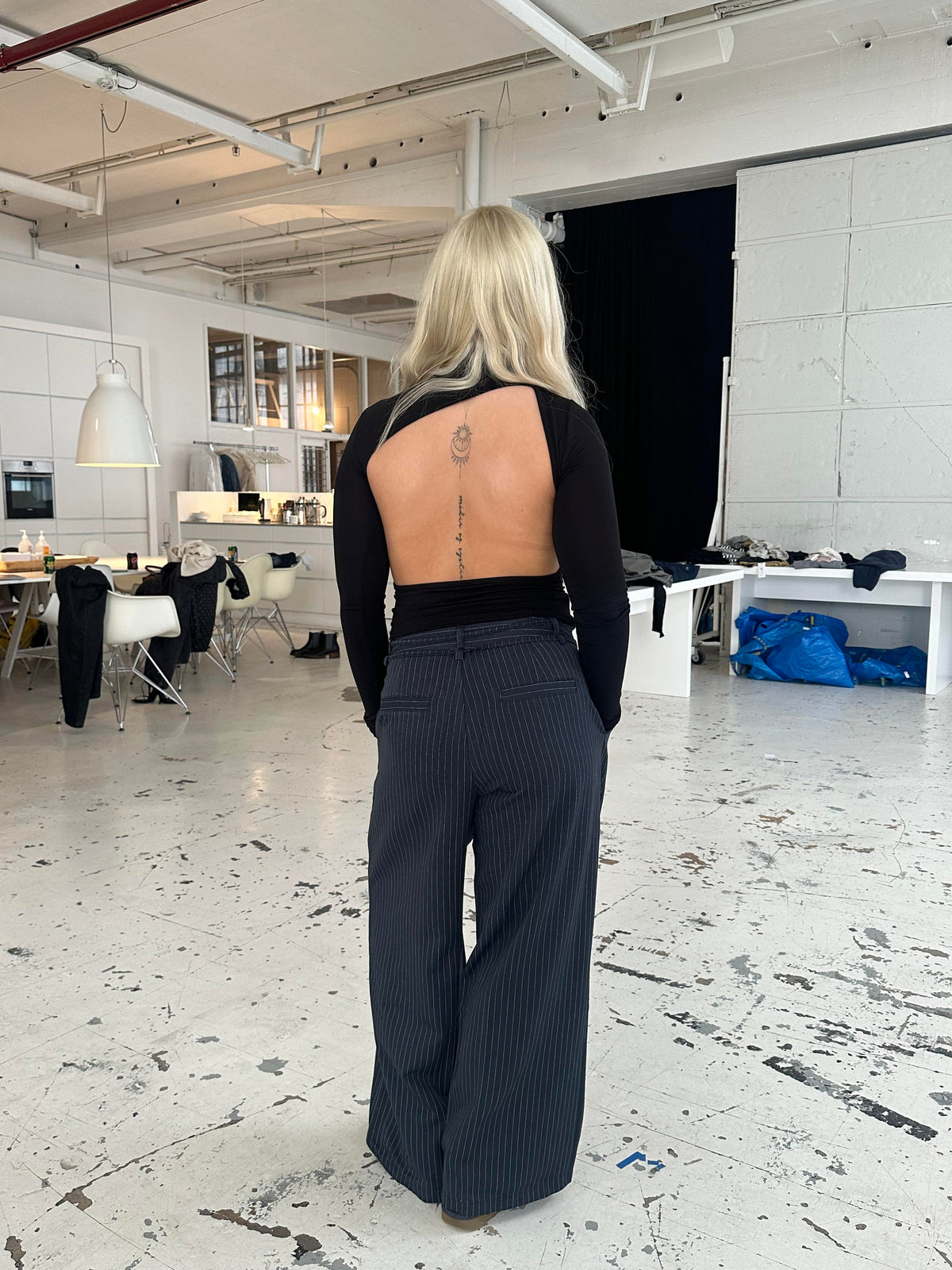Atoniette pants with drawstring - Navy