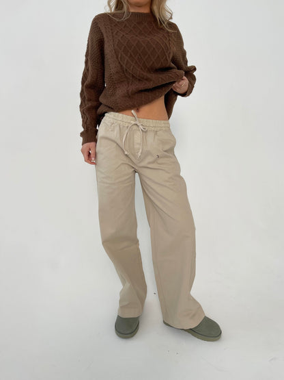 Lucille Pants with drawstring closure - Beige