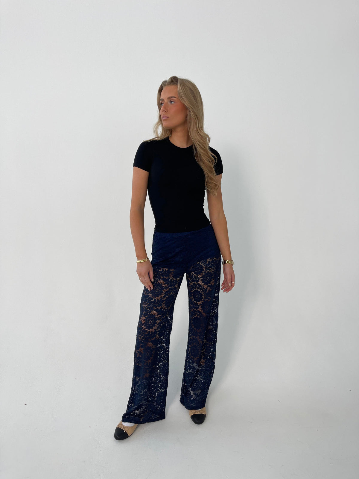 Marla lace pants - Navy