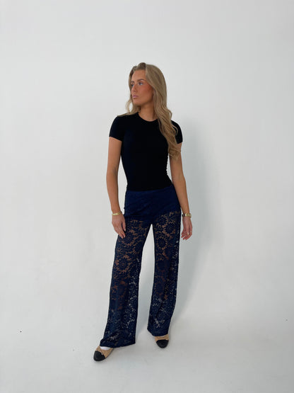 Marla lace pants - Navy