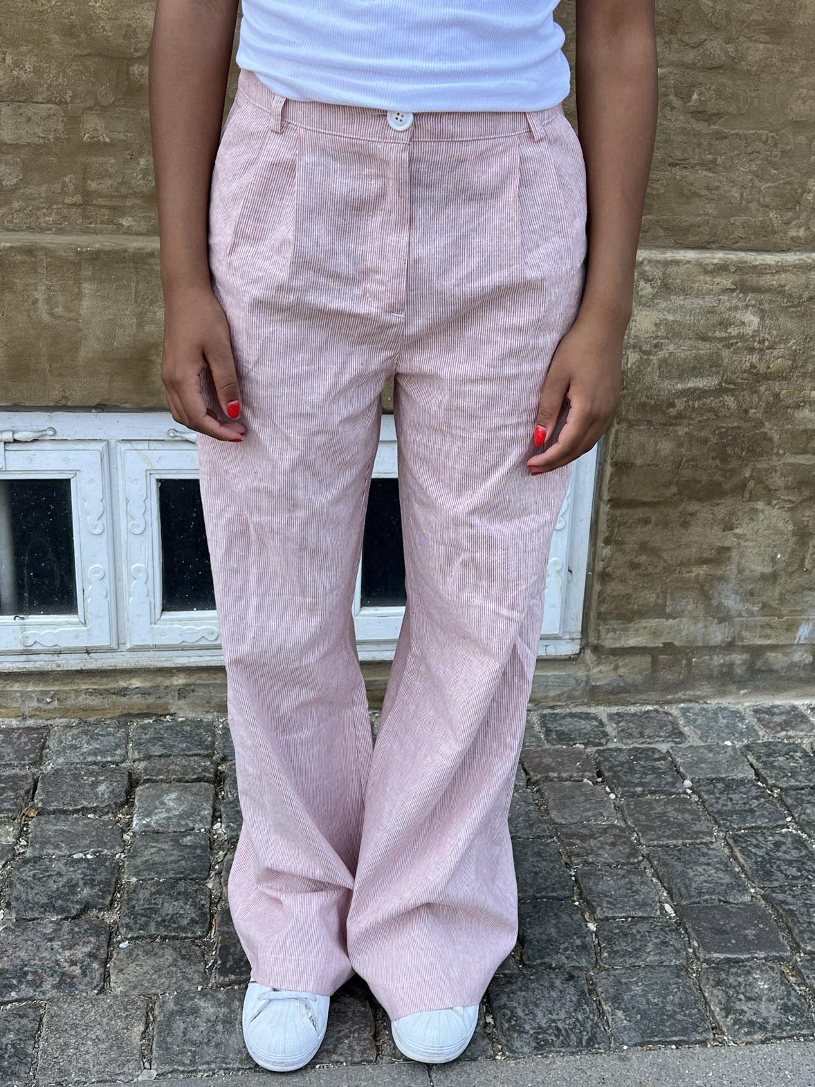 Sadie striped pants - Red/White