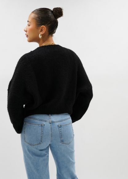 Knitted sweater black (tall)