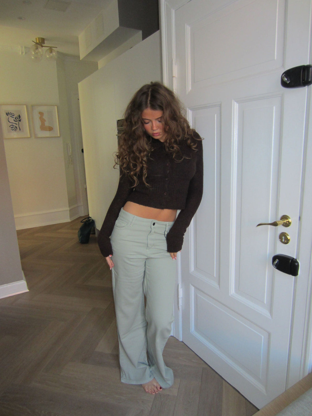 Tanya bootcut corduroy pants - Light khaki