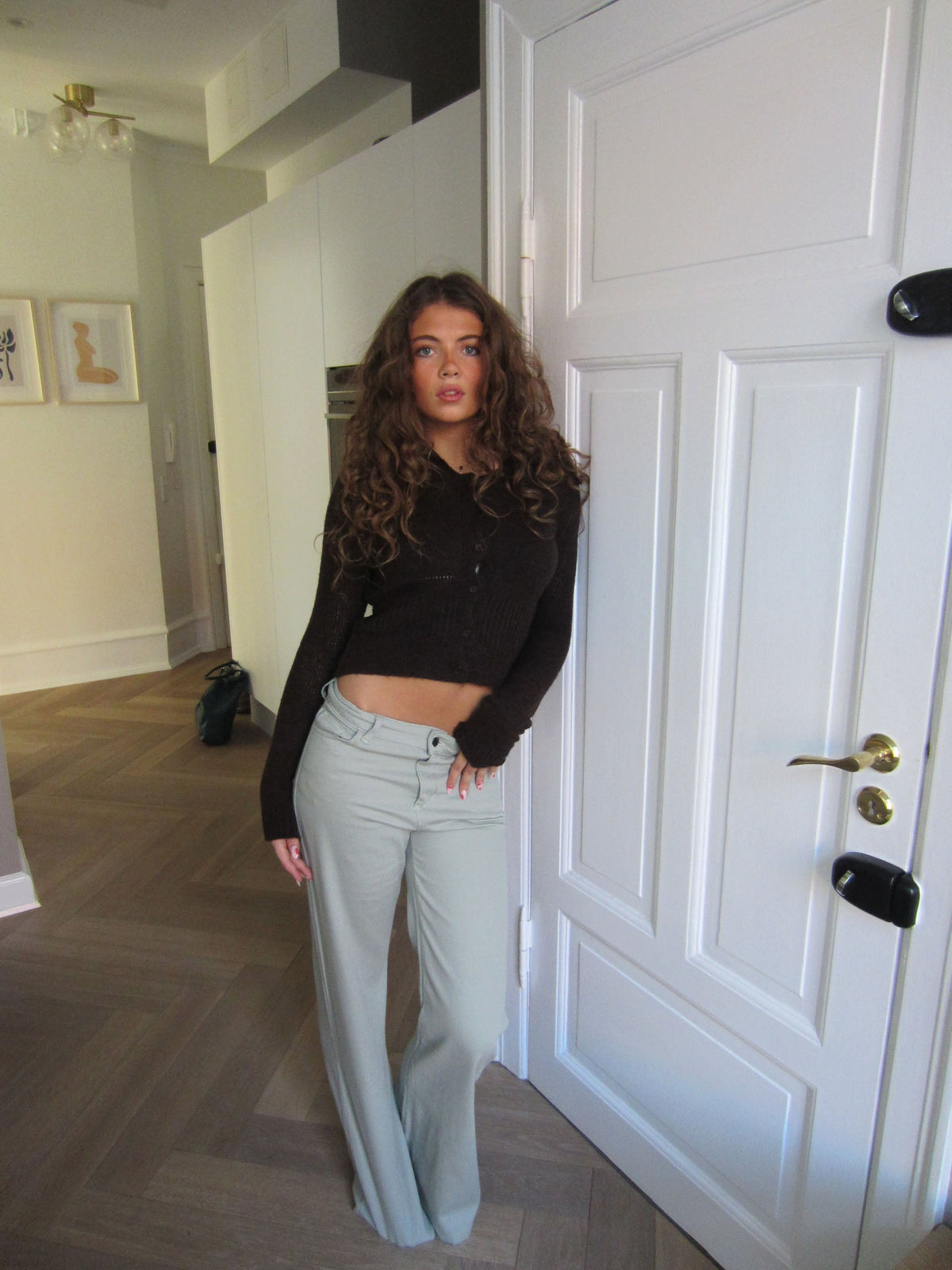 Tanya bootcut corduroy pants - Light khaki