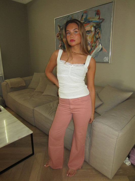 Tanya bootcut corduroy pants - Pink