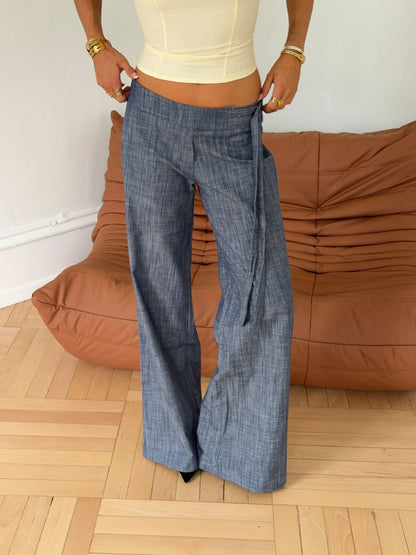 Karol pants with belt - Blue