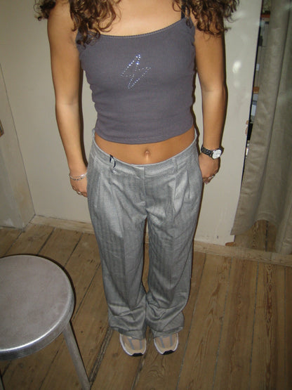 Ellen herringbone pants - Grey