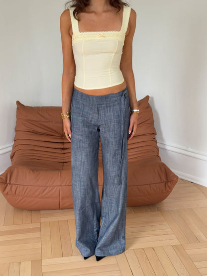 Karol pants with belt - Blue
