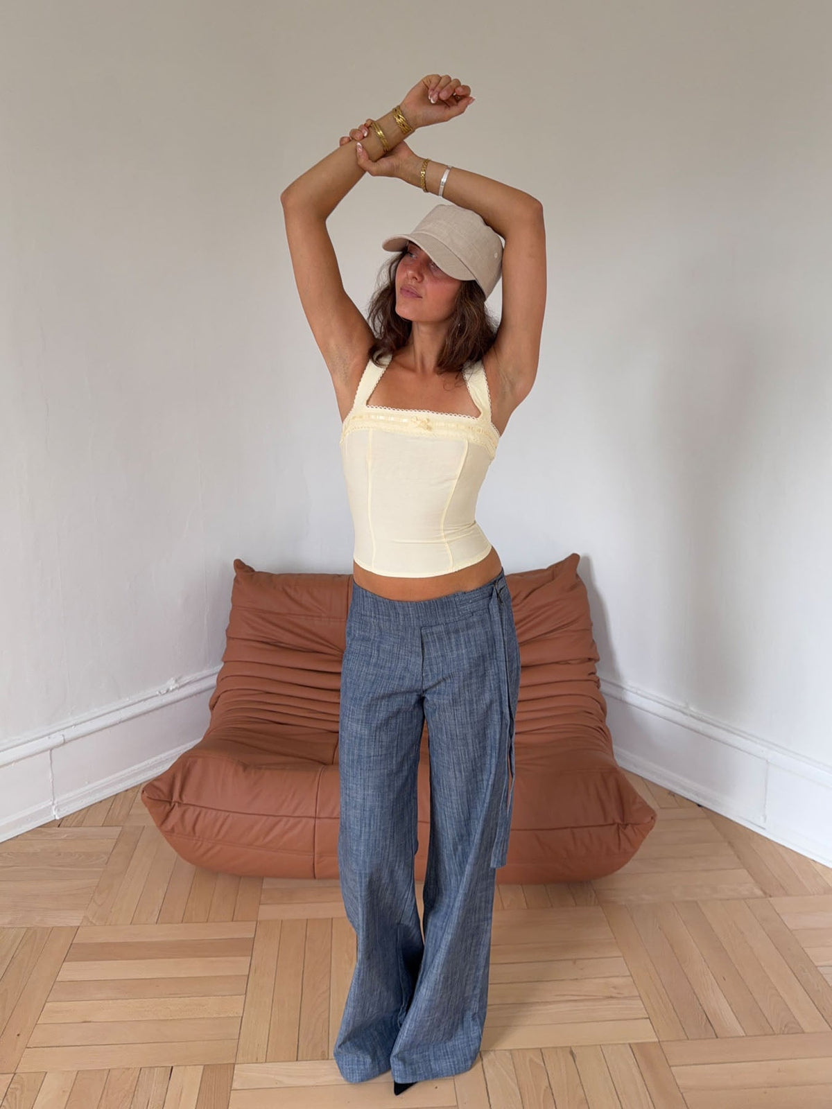Karol pants with belt - Blue