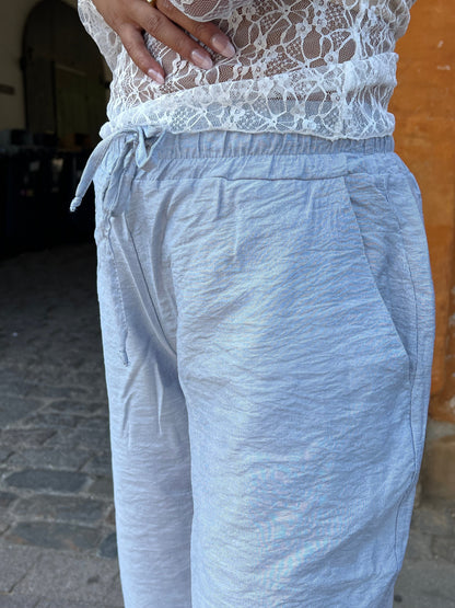 Anila pants with stripes - Blue/white