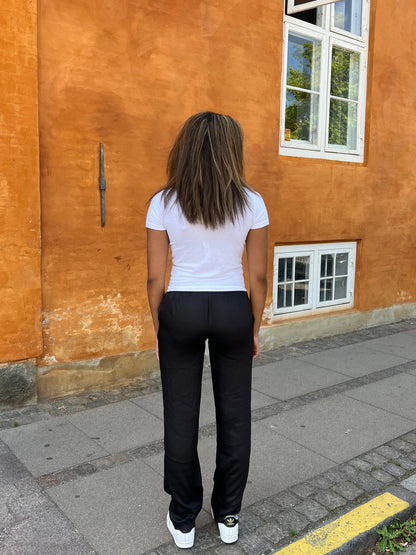 Lona low waist satin pants - Black